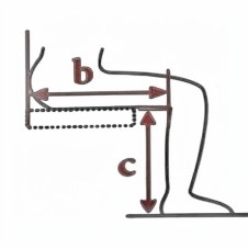 Values B and C — Seat Depth and Footrest Height